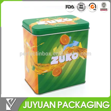 square tin cans for food packaging/food storage tin cans