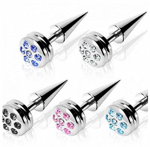 Muti Color Gem Paved Fake Taper Expander