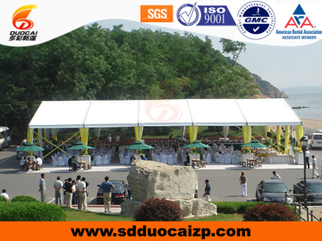 Romantic party tent used for Seaside Beach