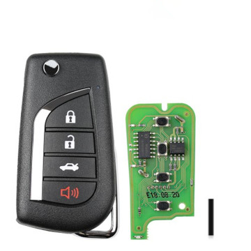 XKTO10EN Wire Remote Key for Toyota: English Version with 4 Button Flip