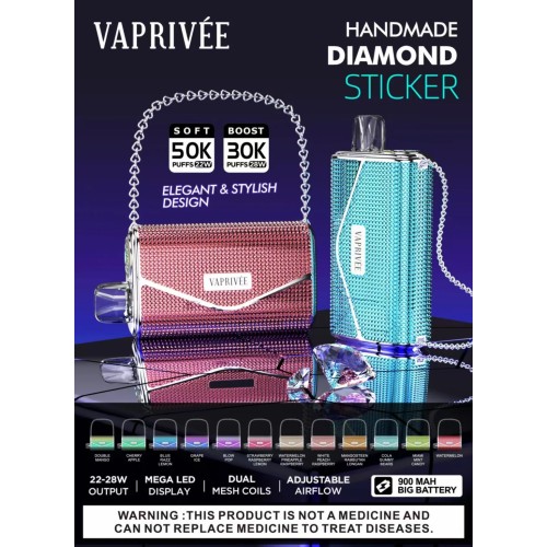 Vaprivee 50k puff vape grosir