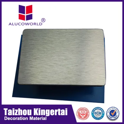 Alucoworld golden/silver brush finished exterior wall cladding boards