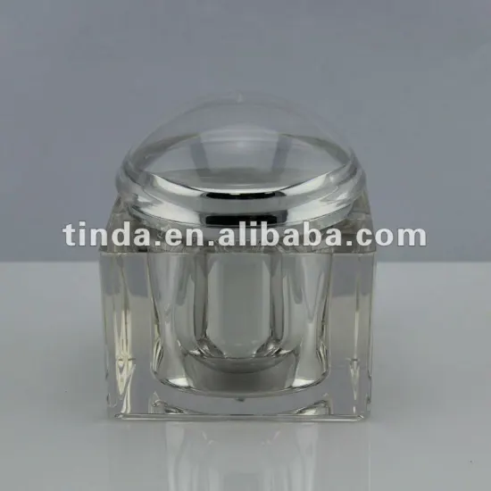 100g Square Cosmetic Acrylic Jar