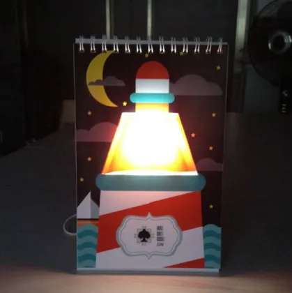 Modern innovative led electric usb lamps page a day calendar