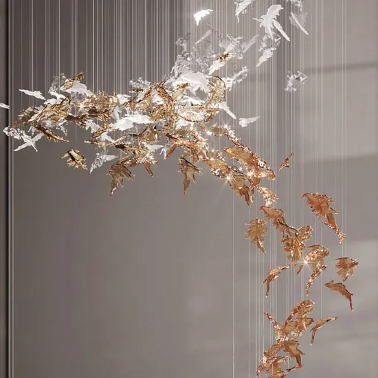 Modern Luxury Custom Art Glass Ceiling Lights for Restaurants and Hotels