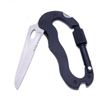 5-in-1 Multifunctional Self Defense Tool: Climbing Carabiner and Tactical Knife