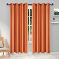 Solid color Thermal Insulated Blackout Eyelet Curtains