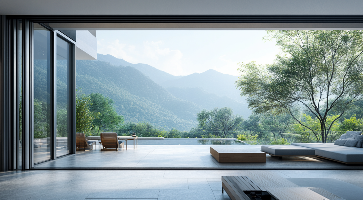 Aluminum folding doors