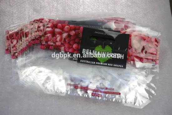farm and supermarket use zipper vent grape bag