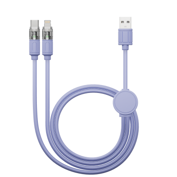 USBTYPE-C ILUMINACIÓN 2 en 1 cable de datos múltiples