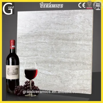 floor tiles industry Grey Travertine Stone series polished luxurious grand ceramics