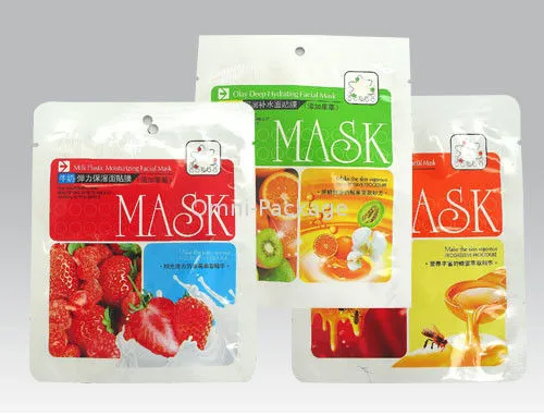 Gravure Printing Custom Cosmetic Bags, Promotional Facial Mask Packaging Bags With Zipper