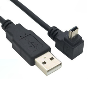 USB AM to MINI USB Up Angled Cable