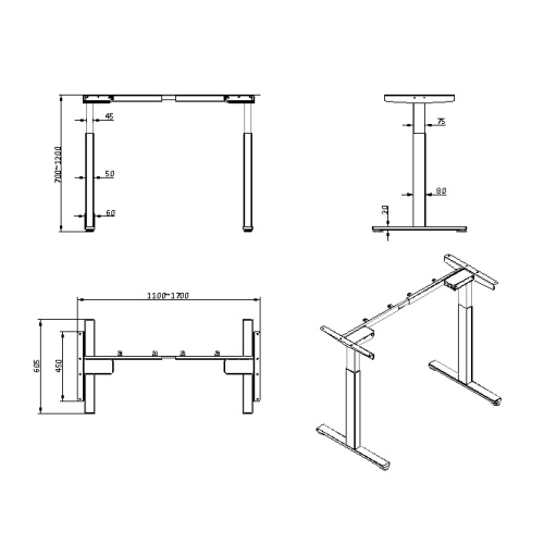 Adjustable Standing Sit Stand Desk