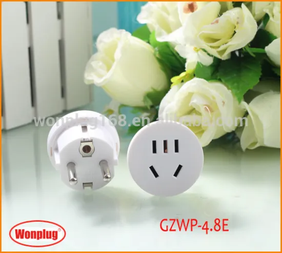 Wonplug China/Austraila to euro schuko plug adapter schuko converter plug adapter korea,germany