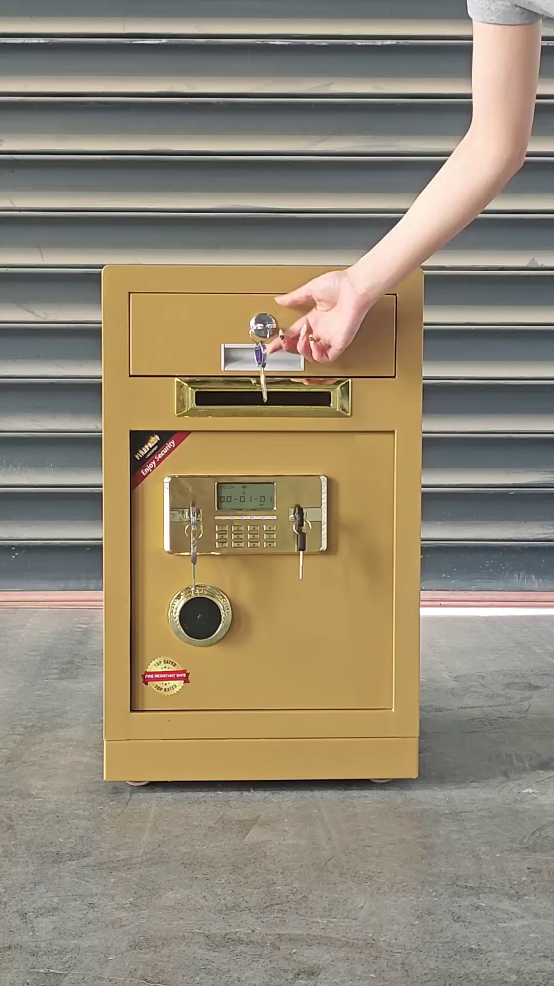 Fireproof Money Safe with Organizer Drawer and Coin Slot