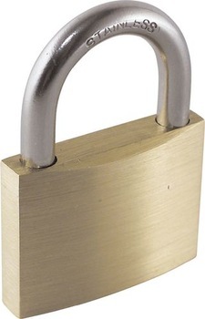 Stainless steel shackle brass padlock with keys