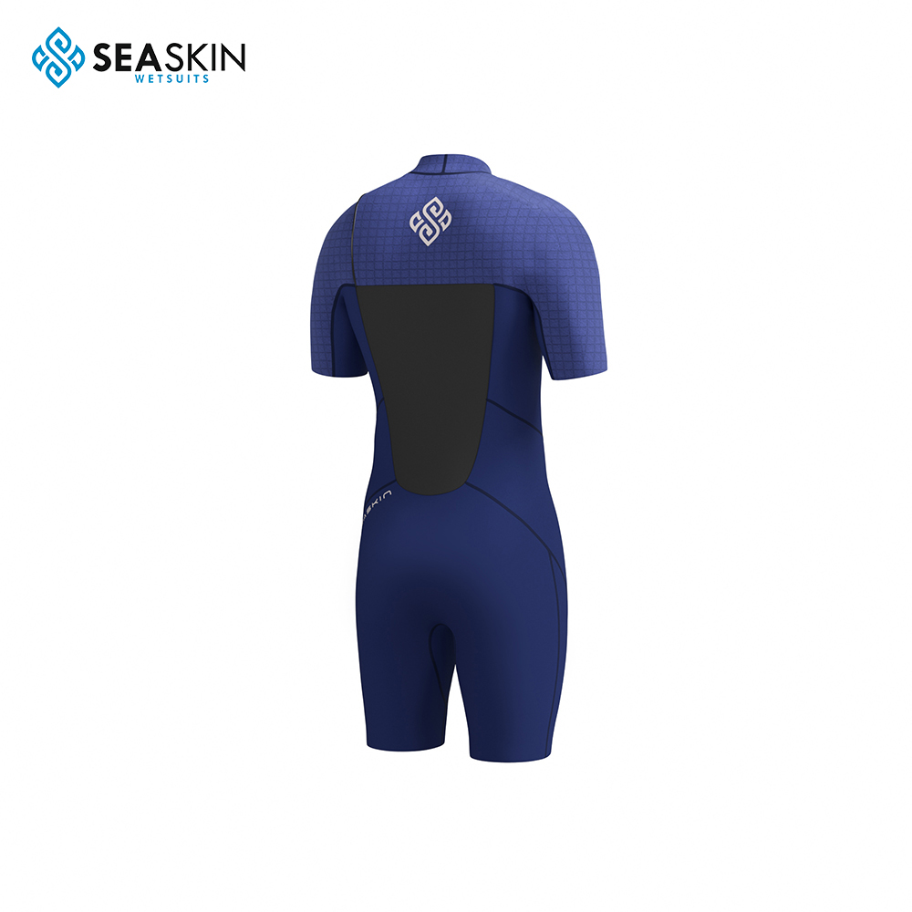 Seaskin Mens 지퍼가없는 원피스 짧은 Neoprene wetsuit