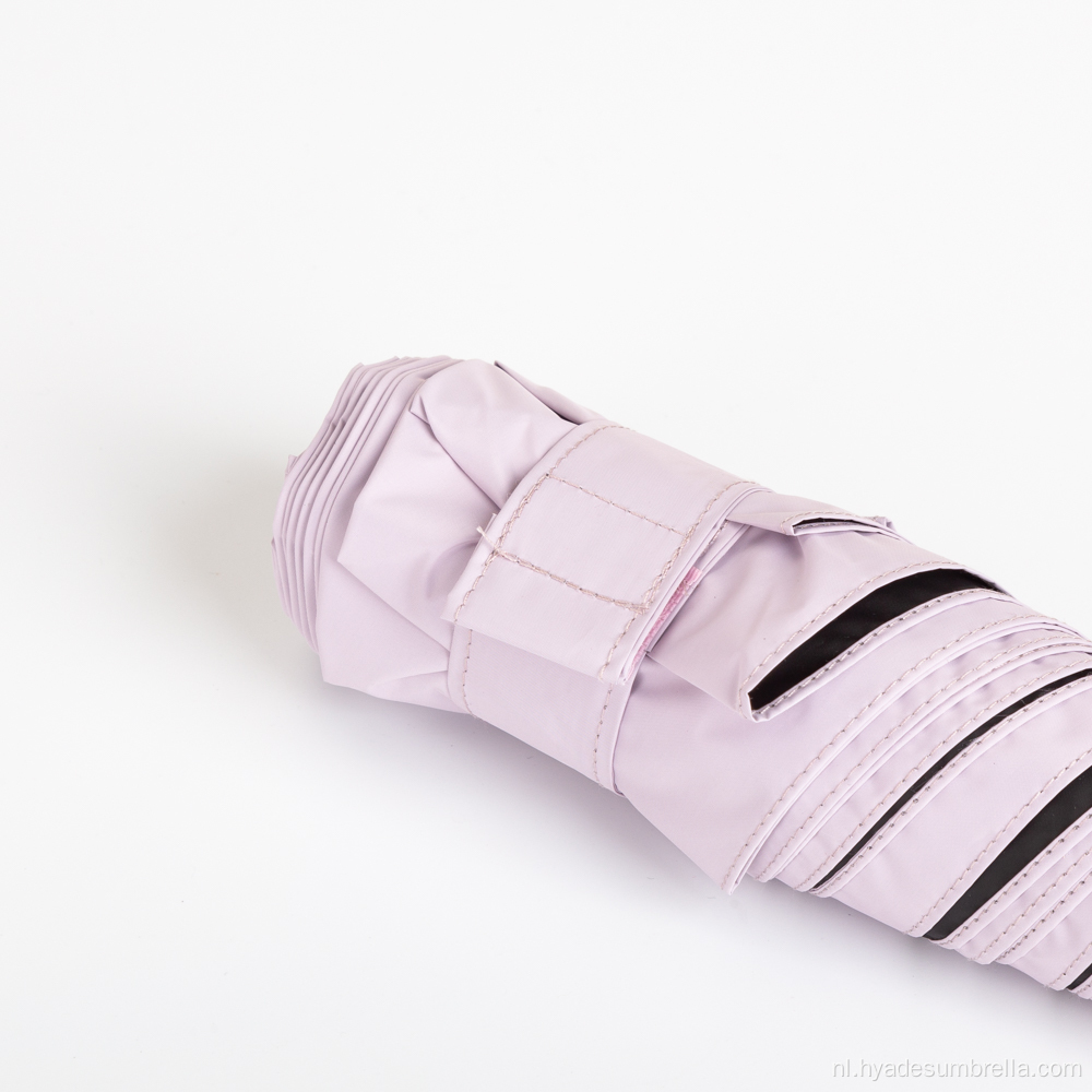 Roze ultra kleine compacte reisparaplu in zakformaat