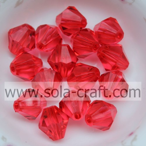 Different Size and Mixed Color Lucite Bicone Transparent Acrylic Beads Spacer