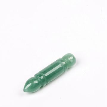 Natural green Aventurine jade Wenchang pen Pendant Carved white crystal pencil ornament Pendant For Men and Women