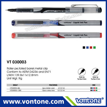 2015 free ink roller pen with good quality from China(VT030003)