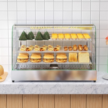 Efficiency Food Warmer: Curved Glass Electric Food Warming Showcase for Restaurants and Commercial Kitchens