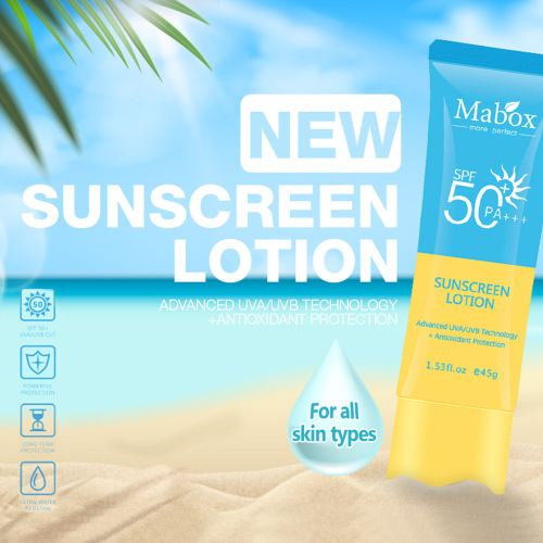 Mabox Facial Body Sunscreen Whitening Cream Sunblock Cream Anti-Aging Oil-control Moisturizing SPF 50 Face Body Sunscreen