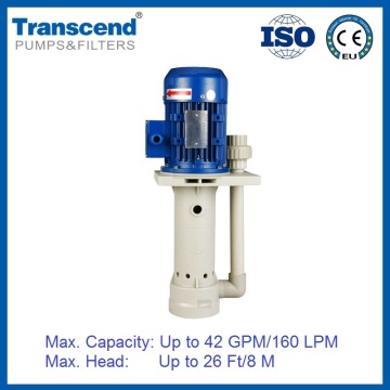 Acid and alkali resistant vertical pump