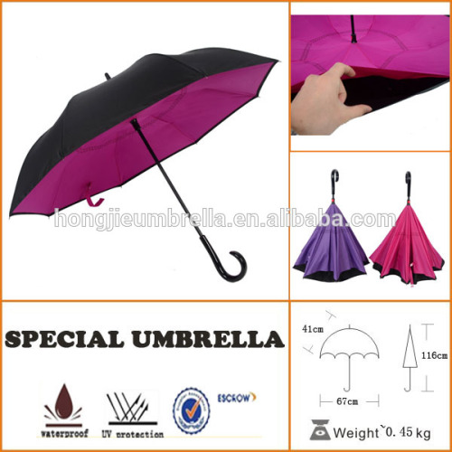 New arrival windproof reverse dog straight umbrella for rain to sale