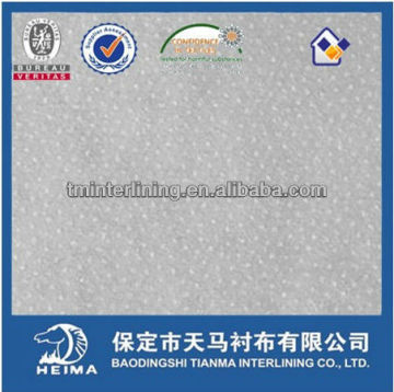 plain weave interlining 7739 for leather fabric with low fusing temperature