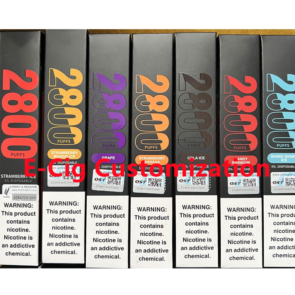 Custom vape Disposable Pod 2800 Puffs 5%