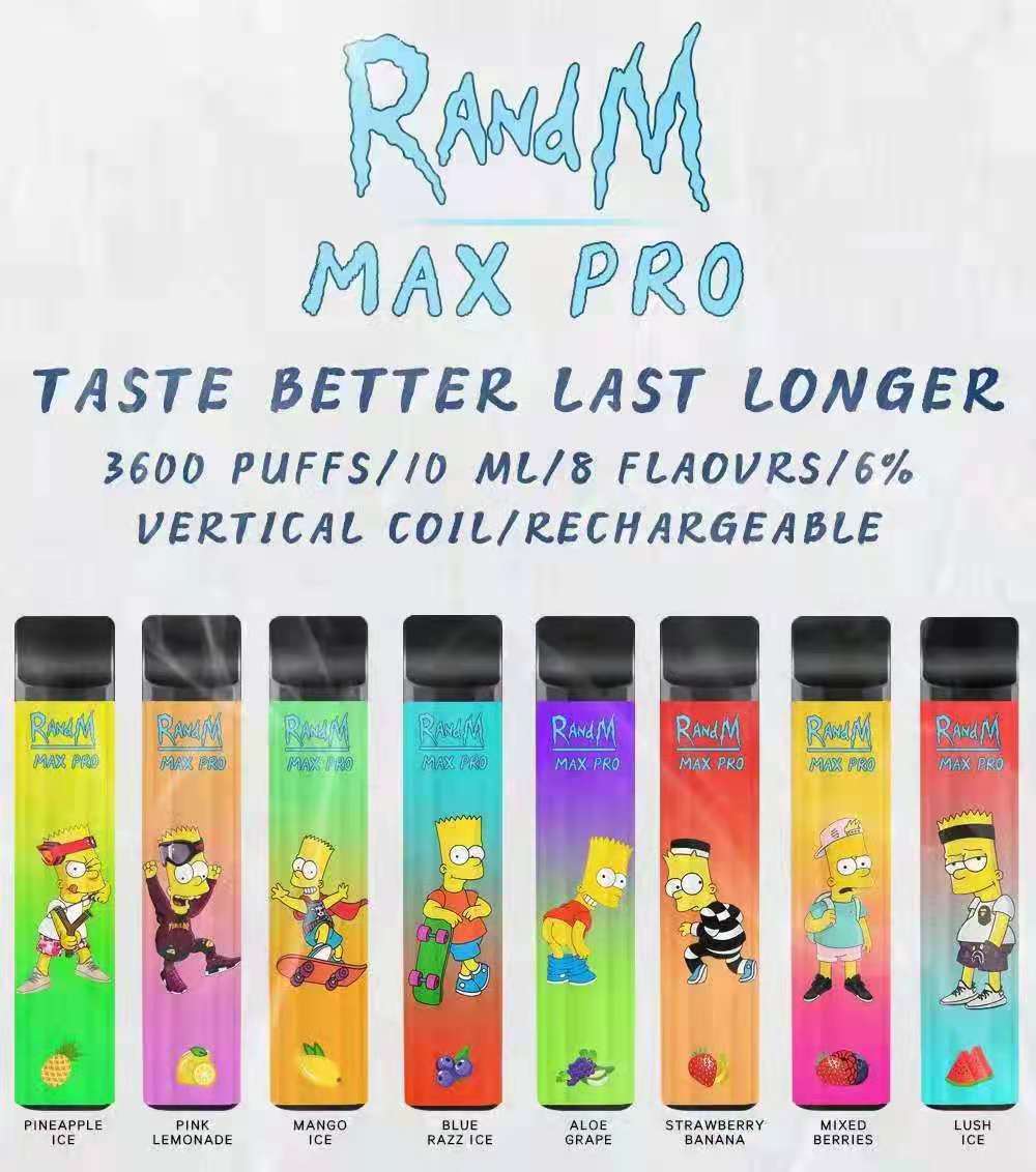 R&M Max PRO có thể sạc lại một lần lớn 3600puffs