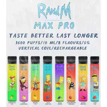 R&amp;M Max PRO desechables grandes 3600 bocanadas