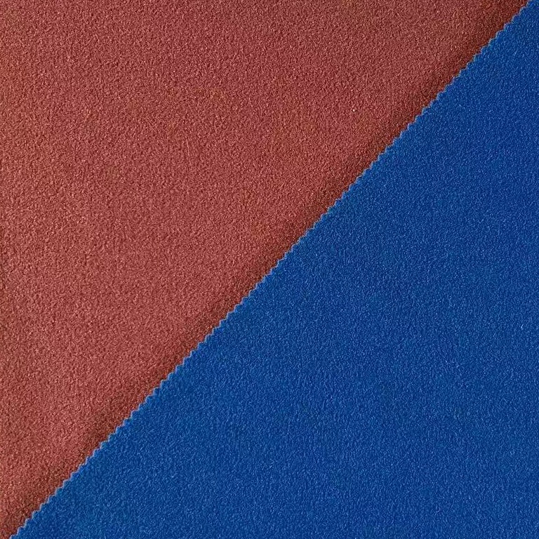 Knitted wool polyester needle punched brushed fabric
