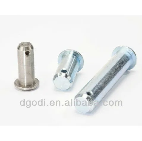 zinc plated steel clevis pin with hole and head
