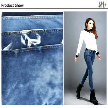 ladies latest fashion high waisted women skinny jean fabric