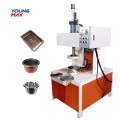 Utensil edge cutting curling beading machine