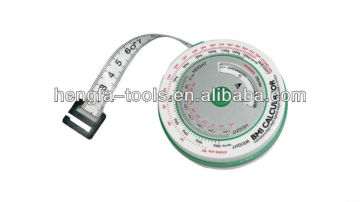 Men and women weighing waist tape reflected BMI portable and practical