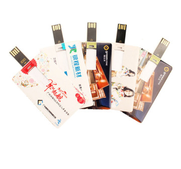 Custom Printed USB Credit Card Style Memory Drives in Various Capacities: 1GB, 2GB, 4GB, 8GB, 16GB, 64GB, 128GB