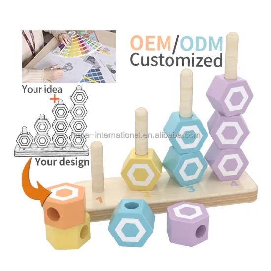 Rainbow Wooden Stacking Toys: A Developmental and Educational Toy for Toddlers 1-3