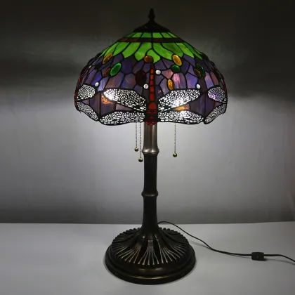 Tiffany-Style Dragonfly Stained Glass Lampshade