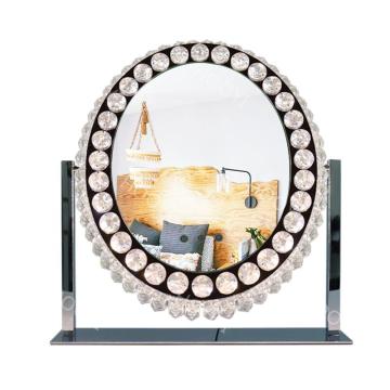 Stainless Steel Crystal LED Makeup Mirror Lamp for Bedroom Dresser
