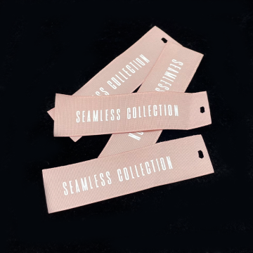 Custom Private High Density Damask Luxury Satin Ribbon Polyester 3D Printed Labels for Garments