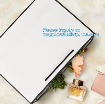Recycled custom white kraft paper shopping bag gift paper bags with your own logo, Printed cotton string coated paper gift bag