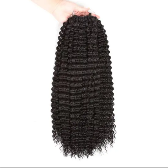 dropshipping 18" 36 strands synthetic bohemian braid crochet braiding hair, bohemian deep twist crochet hair for young women