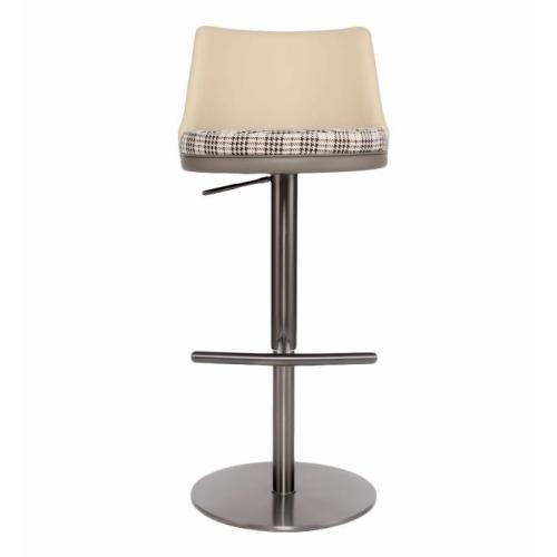 Adjustable height barstool Modern bar Chair Stainless steel GUN Metal Barstool