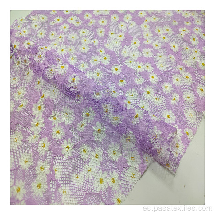 Shaoxing Factory Diseño personalizado Polyéster Satin Dress Flower Flower Fare For Pajamas