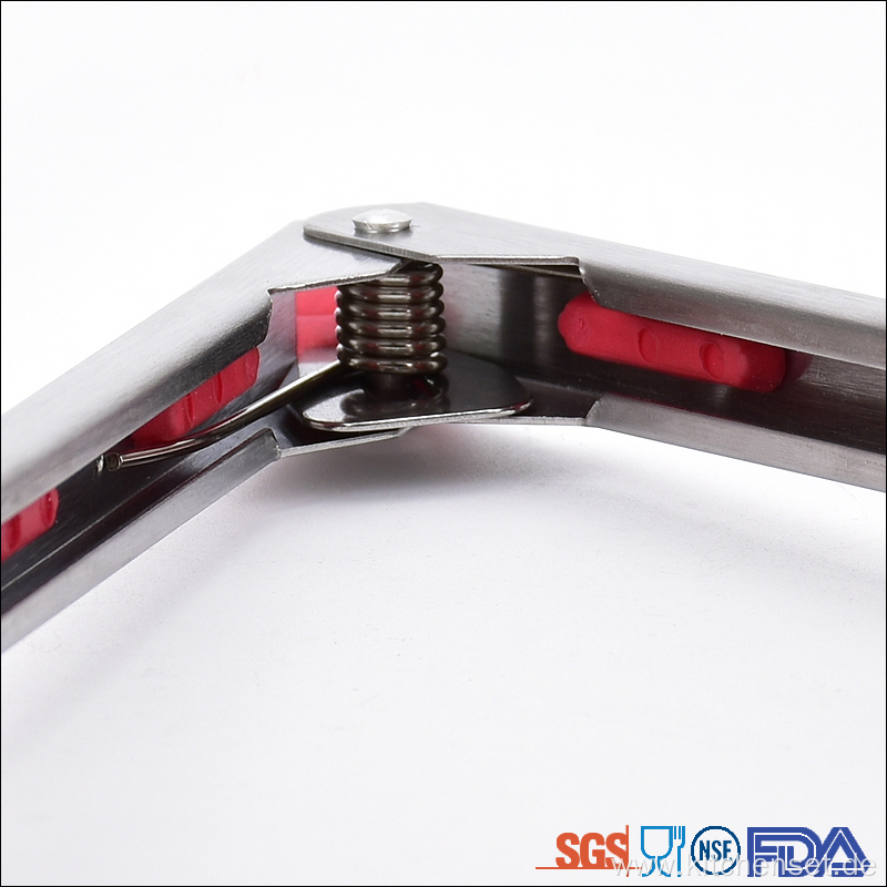 7 inch Stainless steel handles silicone tongs