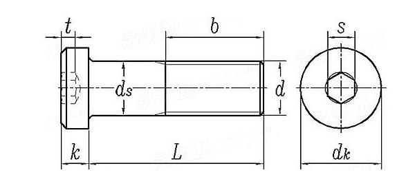 18-8 Stainless Steel Thin Head Hex Socket Screw